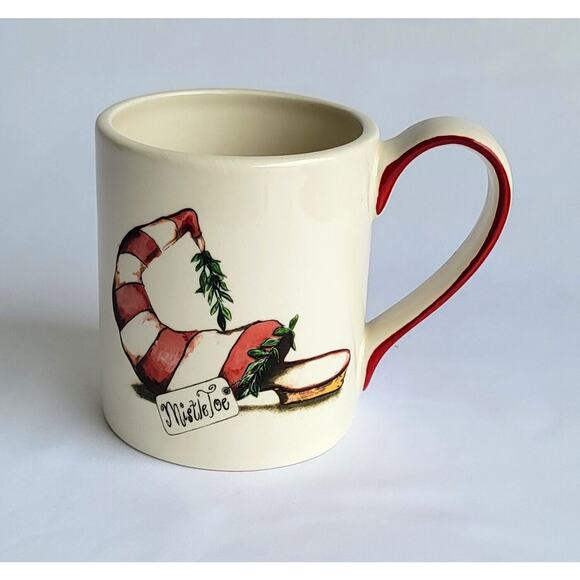 Magenta Exclusive Mistle Toe Holiday Coffee Mug Cup - Picture 2 of 8